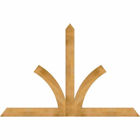 Ekena Millwork Richland Rough Sawn Timber Gable Bracket, Western Red Cedar, 96"W x 64"H x 2"D x 6"F, 16/12 Pitch GBW096X64X0206RIC00RWR
